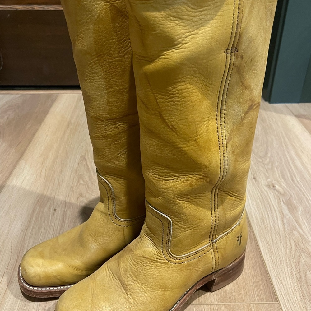 Frye Mustard Leather Boots